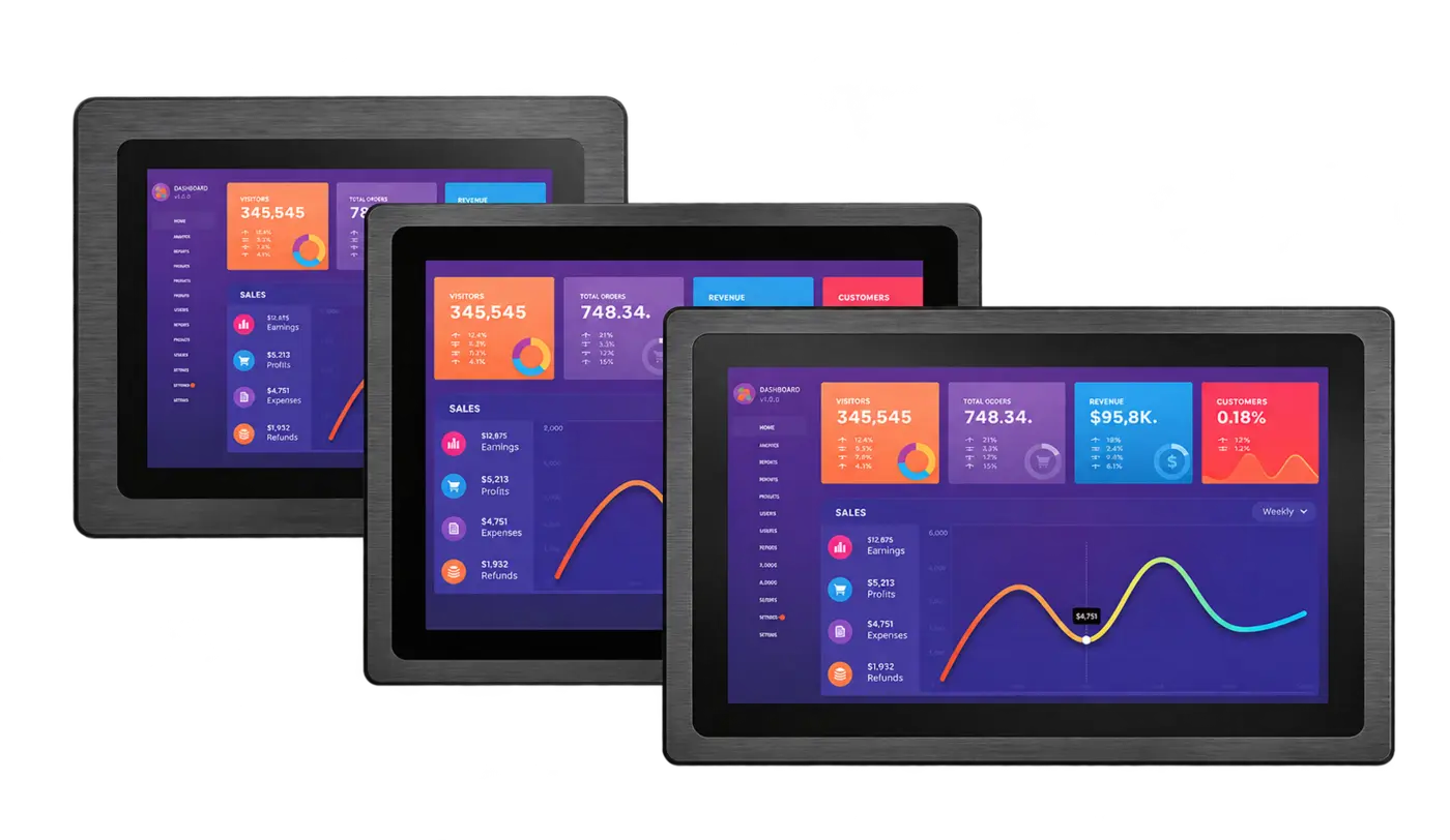Industrial touch displays